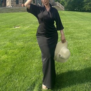 Elegant Satin black dress